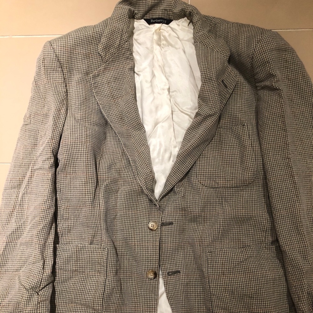 Sage Burberry Plaid Blazer